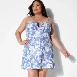 Women's Keyhole Mini Empire Waist Dress - Wild Fable™ Blue Floral 9 Women's Keyhole Mini Empire Waist Dress - Wild Fable™ Blue Floral -Wild Fable Store GUEST 04734c8c 3e19 4acf a47a 0e20da829eaa