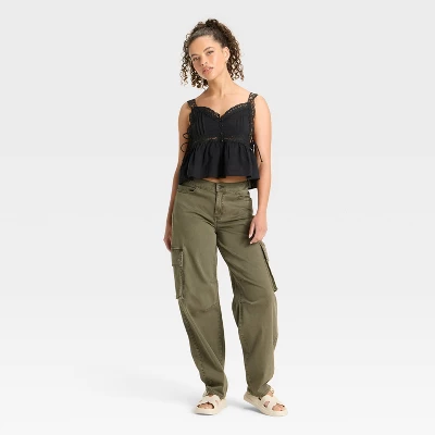 Women's Lace Trim Babydoll Flyaway Tank Top - Wild Fable™ 4 Women's Lace Trim Babydoll Flyaway Tank Top - Wild Fable™ - Image 2