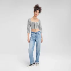 Women's Tie-Front Bubble Sleeve Top - Wild Fable™ -Wild Fable Store GUEST 0848b07a 0fe3 4428 a0d0 155452283307