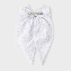 Fabric Bow Hair Barrette - Wild Fable™ White/Floral: Polyester Clip For All Hair Types, Solid Pattern, 18+ Age