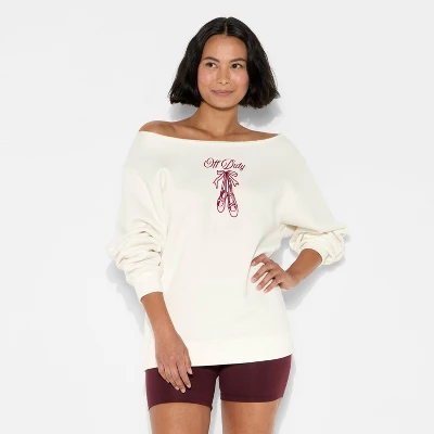 Women's Off The Shoulder Sweatshirt - Wild Fable™ 3 Women's Off The Shoulder Sweatshirt - Wild Fable™