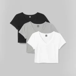 Women's Short Sleeve V-Neck 3pk Bundle T-Shirt - Wild Fable™ White 8 Women's Short Sleeve V-Neck 3pk Bundle T-Shirt - Wild Fable™ White -Wild Fable Store GUEST 0c796f64 4a44 493a 8ced 8b2d567b4828