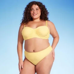 Women's Side-Tie Mid-Rise Cheeky High Leg Bikini Bottom - Wild Fable™ Yellow 6 Women's Side-Tie Mid-Rise Cheeky High Leg Bikini Bottom - Wild Fable™ Yellow -Wild Fable Store GUEST 0cbbef41 941a 45d5 ac14 ce3181d71ee5