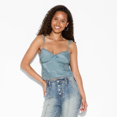 Women's Lace Trim Sweetheart Neck Tank Top - Wild Fable™ 3 Women's Lace Trim Sweetheart Neck Tank Top - Wild Fable™