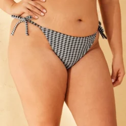Women's Sparkle Gingham Texture Low-Rise Cheeky Side-Tie Bikini Bottom - Wild Fable™ -Wild Fable Store GUEST 0fed2005 f334 473e 8169 1c4f94625a6e