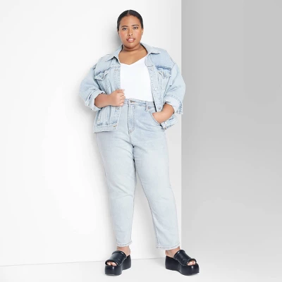 Women's Super-High Rise Tapered Jeans - Wild Fable™ Light Wash 6 Women's Super-High Rise Tapered Jeans - Wild Fable™ Light Wash - Image 4