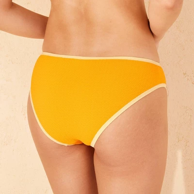 Women's Pucker Textured Contrast Binding Low-Rise Medium Coverage Bikini Bottom - Wild Fable™ 3 Women's Pucker Textured Contrast Binding Low-Rise Medium Coverage Bikini Bottom - Wild Fable™