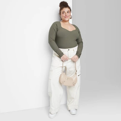 Women's Long Sleeve Sweetheart Neck Seamless Shirt - Wild Fable™ 7 Women's Long Sleeve Sweetheart Neck Seamless Shirt - Wild Fable™ - Image 5