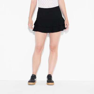 Women's Mini Drop-Waist Pleated A-Line Skirt - Wild Fable™ 3 Women's Mini Drop-Waist Pleated A-Line Skirt - Wild Fable™