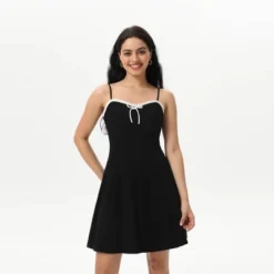 Women's Bow Ruffle Mini Dress - Wild Fable™ Black -Wild Fable Store GUEST 19b1aedd 2bee 4a5f a88e ed922413d05b