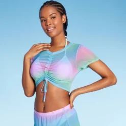 Women's Mesh Drawstring Ruched Cover Up Top - Wild Fable™ 12 Women's Mesh Drawstring Ruched Cover Up Top - Wild Fable™ -Wild Fable Store GUEST 1b317db4 9517 49de a898 1f376c4edc42