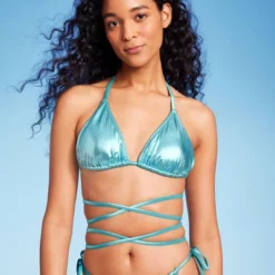 Women's Foil Triangle Bikini Top - Wild Fable™ Teal Green 10 Women's Foil Triangle Bikini Top - Wild Fable™ Teal Green -Wild Fable Store GUEST 1bfb7970 5b23 4a6e 8867 f3291d375600