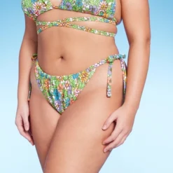 Women's Side-Tie Adjustable Coverage Ultra High Leg Bikini Bottom - Wild Fable™ Floral Print 17 Women's Side-Tie Adjustable Coverage Ultra High Leg Bikini Bottom - Wild Fable™ Floral Print -Wild Fable Store GUEST 1ee0e8d7 664b 4912 a0cb 0d41081a8f08