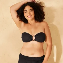 Women's Ribbed Textured O-Ring Bandeau Bikini Top - Wild Fable™ -Wild Fable Store GUEST 1f025665 35a0 4162 ba8e d994869674e4