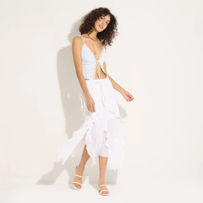 Women's Ribbed Lace Trim Crop Top - Wild Fable™ 5 Women's Ribbed Lace Trim Crop Top - Wild Fable™ - Image 3