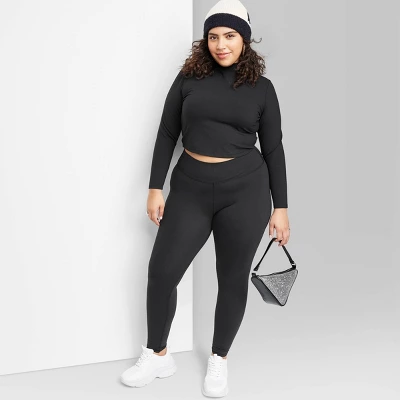 Women's High-Waisted Slim Fit Skinny Synthetic Leggings - Wild Fable™ 5 Women's High-Waisted Slim Fit Skinny Synthetic Leggings - Wild Fable™ - Image 3