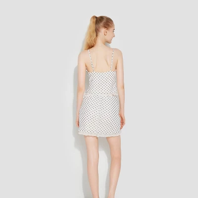 Women's High-Rise Mesh Mini Skirt - Wild Fable™ Off-White Polka Dots 3 Women's High-Rise Mesh Mini Skirt - Wild Fable™ Off-White Polka Dots
