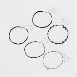 Velvet And Simulated Pearl Charm Choker Set 5pc - Wild Fable™ Black 6 Velvet And Simulated Pearl Charm Choker Set 5pc - Wild Fable™ Black -Wild Fable Store GUEST 2adc68de b135 4b88 a07f 5a0fc17a73a8
