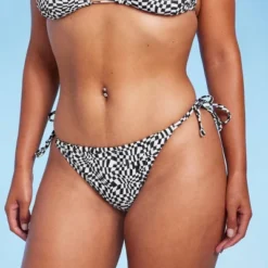 Women's Side-Tie Adjustable Coverage Ultra High Leg Bikini Bottom - Wild Fable™ Black/White Check Print 11 Women's Side-Tie Adjustable Coverage Ultra High Leg Bikini Bottom - Wild Fable™ Black/White Check Print -Wild Fable Store GUEST 2b6d2e3c 2b0c 4760 a66c bddcee8465d0