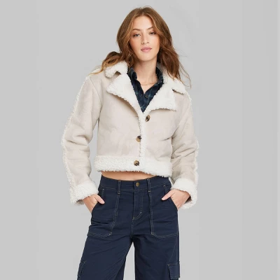 Women's Faux Shearling Jacket - Wild Fable™ 4 Women's Faux Shearling Jacket - Wild Fable™ - Image 2