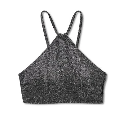 Women's High Next Halter Bralette Bikini Top - Wild Fable™ Black Lurex 7 Women's High Next Halter Bralette Bikini Top - Wild Fable™ Black Lurex - Image 5