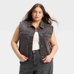 Women's Denim Oversized Trucker Vest - Wild Fable™ Black Wash 11 Women's Denim Oversized Trucker Vest - Wild Fable™ Black Wash -Wild Fable Store GUEST 301a042e d665 4400 9381 03227e914ef4