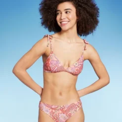 Women's Shoulder Tie Bralette Bikini Top - Wild Fable™ Peach Paisley Print 10 Women's Shoulder Tie Bralette Bikini Top - Wild Fable™ Peach Paisley Print -Wild Fable Store GUEST 30fdeb0b 8b0f 4eb4 8884 a1a9b993f0a5