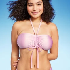 Women's Cinch-Front Halter Bandeau Bikini Top - Wild Fable™ Shiny Pink 17 Women's Cinch-Front Halter Bandeau Bikini Top - Wild Fable™ Shiny Pink -Wild Fable Store GUEST 31e0f4f1 7678 4468 8f36 67ebff5e30b7