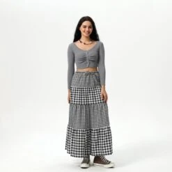 Women's Elastic Waistband Maxi Skirt - Wild Fable™ Black Gingham 8 Women's Elastic Waistband Maxi Skirt - Wild Fable™ Black Gingham -Wild Fable Store GUEST 3258fb55 88de 4335 a3f3 d18af32e9d0d