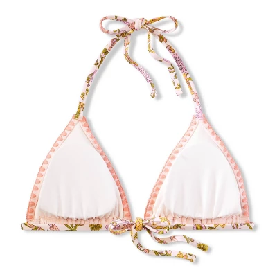 Women's Embroidered Detail Triangle Bikini Top - Wild Fable™ Multi Floral Print 8 Women's Embroidered Detail Triangle Bikini Top - Wild Fable™ Multi Floral Print - Image 6