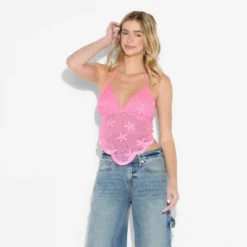 Women's Crochet Halter Top - Wild Fable™