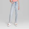 Women's Super-High Rise Distressed Straight Jeans - Wild Fable™ Light Wash -Wild Fable Store GUEST 3933c3a0 640a 4695 b12d be9707741b01