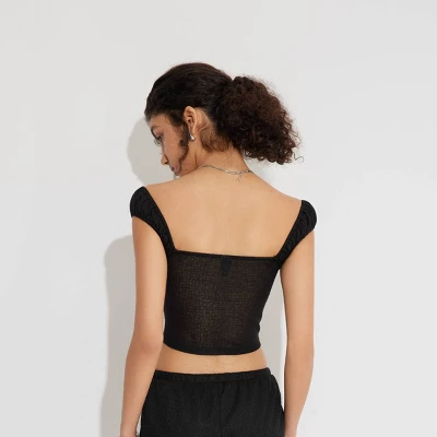 Women's Cap Sleeve Textured Knit Top - Wild Fable™ 4 Women's Cap Sleeve Textured Knit Top - Wild Fable™ - Image 2