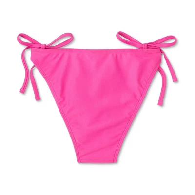 Women's V-Front Side-Tie High Leg Extra Cheeky Bikini Bottom - Wild Fable™ Magenta 8 Women's V-Front Side-Tie High Leg Extra Cheeky Bikini Bottom - Wild Fable™ Magenta - Image 6