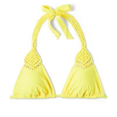 Women's Macrame Detail Triangle Bikini Top - Wild Fable™ Yellow 6 Women's Macrame Detail Triangle Bikini Top - Wild Fable™ Yellow - Image 4