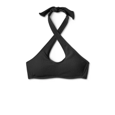 Women's Cross Front Pucker Textured Halter Bikini Top - Wild Fable™ 7 Women's Cross Front Pucker Textured Halter Bikini Top - Wild Fable™ - Image 5