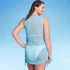 Women's Mesh Drawstring Ruched Sleeveless Cover Up Dress - Wild Fable™ 9 Women's Mesh Drawstring Ruched Sleeveless Cover Up Dress - Wild Fable™ -Wild Fable Store GUEST 4326bce3 e1dd 4361 b6e6 f0ba22783881