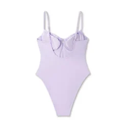Women's Shirred Detail Underwire High Leg Extra Cheeky One Piece Swimsuit - Wild Fable™ Lilac Purple 12 Women's Shirred Detail Underwire High Leg Extra Cheeky One Piece Swimsuit - Wild Fable™ Lilac Purple -Wild Fable Store GUEST 43772e28 614a 46b8 95e2 fbe258408d7a