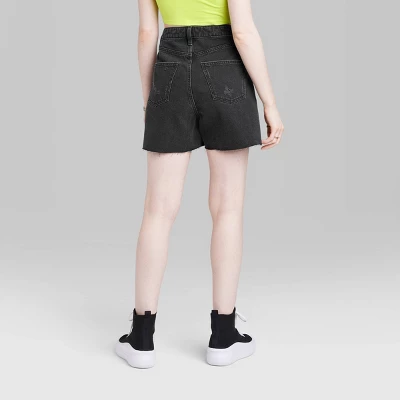 Women's High-Rise Cutoff Midi Jean Shorts - Wild Fable™ 4 Women's High-Rise Cutoff Midi Jean Shorts - Wild Fable™ - Image 2