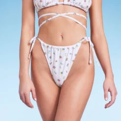 Women's Floral Print Side-Tie Ultra High Leg Adjustable Coverage Bikini Bottom - Wild Fable™ White 15 Women's Floral Print Side-Tie Ultra High Leg Adjustable Coverage Bikini Bottom - Wild Fable™ White -Wild Fable Store GUEST 4400ff04 b52e 42fd bde2 19d3bea06cd1