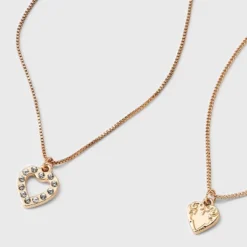 Texture Heart Charm Multi-Strand Necklace - Wild Fable™ Gold 6 Texture Heart Charm Multi-Strand Necklace - Wild Fable™ Gold -Wild Fable Store GUEST 45d4865a e4b8 4828 82d0 98aa2ee46418