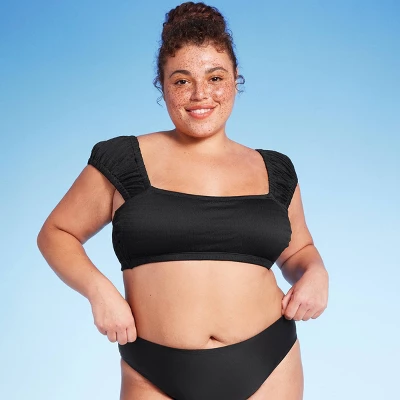 Women's Cap Sleeve Smocked Bralette Bikini Top - Wild Fable™ 7 Women's Cap Sleeve Smocked Bralette Bikini Top - Wild Fable™ - Image 5