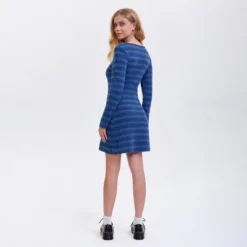 Women's Long Sleeve Mini Dress - Wild Fable™ Royal Blue Striped