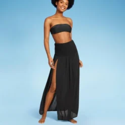 Women's Smocked High Slit Convertible Cover Up Dress - Wild Fable™ -Wild Fable Store GUEST 4a259241 5240 4eaa a845 7416b43b706a