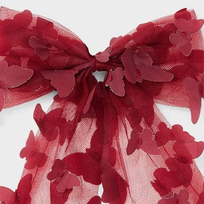 3D Butterfly Bow Hair Barrette - Wild Fable™ Maroon: Fashionable Hair Accessory For Styling And Securing 4 3D Butterfly Bow Hair Barrette - Wild Fable™ Maroon: Fashionable Hair Accessory For Styling And Securing - Image 2