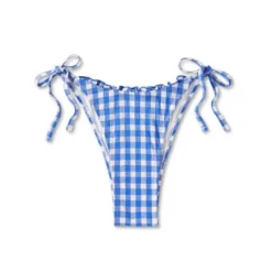 Women's Side-Tie Ultra High Leg Super Cheeky Bikini Bottom - Wild Fable™ Cobalt Blue Gingham Print 14 Women's Side-Tie Ultra High Leg Super Cheeky Bikini Bottom - Wild Fable™ Cobalt Blue Gingham Print -Wild Fable Store GUEST 516be7a1 4105 4f24 b44c 1812f3565a4c