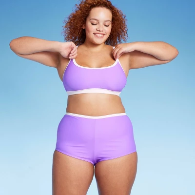 Women's Cheeky Boy Shorts Bikini Bottom - Wild Fable™ Hot Grape 4 Women's Cheeky Boy Shorts Bikini Bottom - Wild Fable™ Hot Grape - Image 2