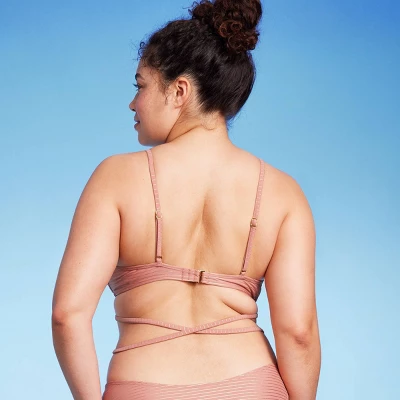 Women's Strappy Underwire Bikini Top - Wild Fable™ Brown Lurex 6 Women's Strappy Underwire Bikini Top - Wild Fable™ Brown Lurex - Image 4