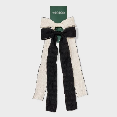 Bow Pelican Hair Clip Set 2pc - Wild Fable™ Black/White 3 Bow Pelican Hair Clip Set 2pc - Wild Fable™ Black/White