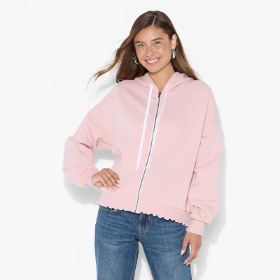 Women's Merrow Edge Hooded Zip-Up Sweatshirt - Wild Fable™ 3 Women's Merrow Edge Hooded Zip-Up Sweatshirt - Wild Fable™